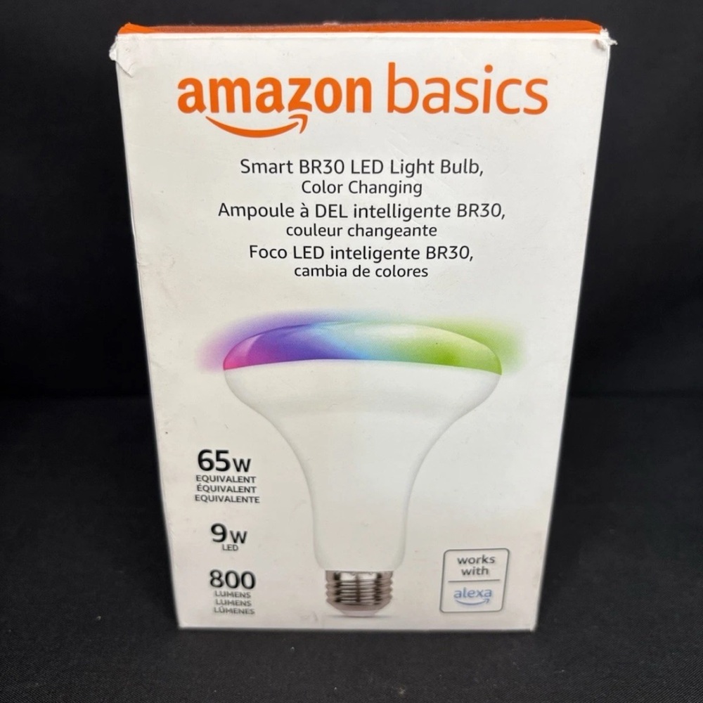 Amazon Basics Smart BR30 LED Light Bulb - Multicolor